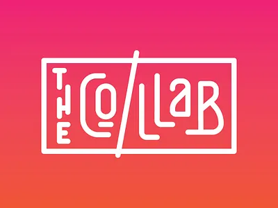 The CO/LLAB branding custom letters gradient lettering logo typography ui