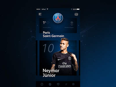 Football App Concept app application brand dark design digital football icon motion sport ui ux