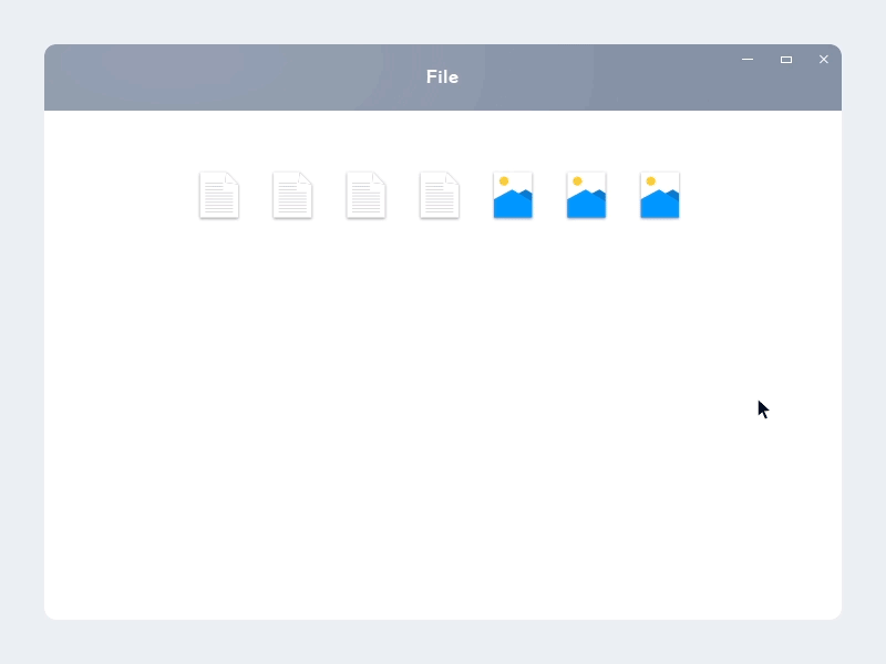 New folder animation ui