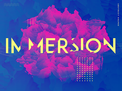 Immersion poster bichromie colorful deep blue gradient graphic design photoshop poster