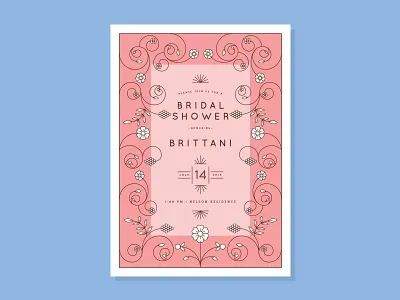 bridal shower invite berries bridal shower invite floral flowers invitation leaves pattern stationery wedding