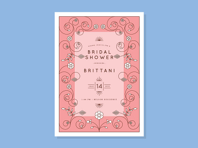 bridal shower invite berries bridal shower invite floral flowers invitation leaves pattern stationery wedding