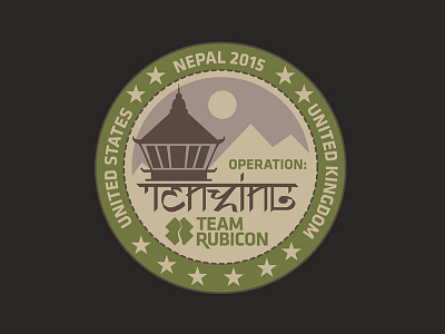 Op Tenzing california concept design disaster response illustration logo mountains operation patch pixel sun