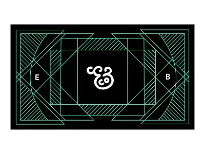 Business Card (front) businesscard clean geometric identity linedesign logo