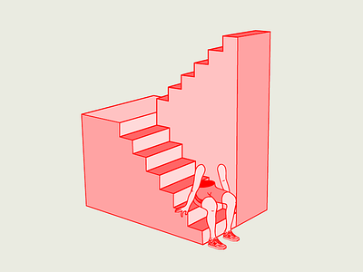 Summer Body body illustration pink stairs summer