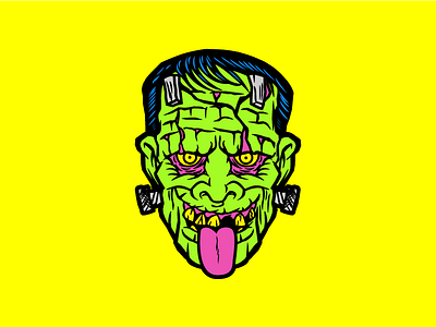 Creeper design monster pin vector