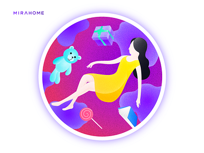 Sleep badge 6 graphic illustration ui