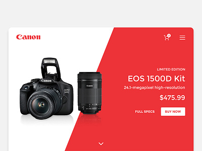 Daily ui #003 above fold ecommerce hero landing onepage product