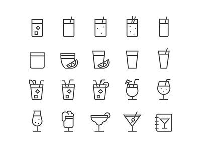 Drinks icons design drink icon icons perfect pixel simple svg type web