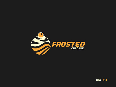 Daily Logo Challenge: Day 18 Cupcake cupcake dailylogo dailylogochallenge day18 frosted justforfun