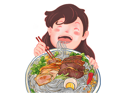 Guilin rice noodle illustrator