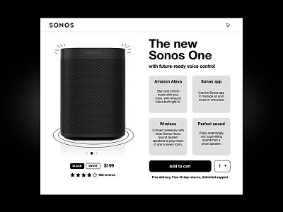 Daily UI #012 / E-Commerce Shop (single item) dailyui design e commerce shop sonos speaker