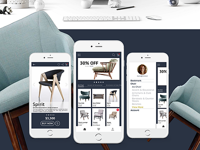 Chair decor_Web,App app hanbat ui ux web design