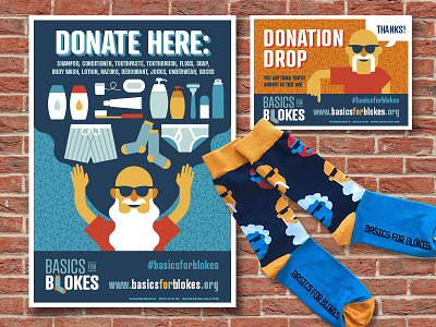 Basics for Blokes - Branding and Sock Design australia event illustration illustration illustrator perth socks vector illustration