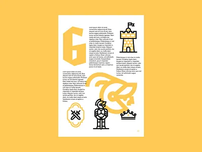 Icon Layout armor castle helmet icon knight logo medieval sword tale type yellow