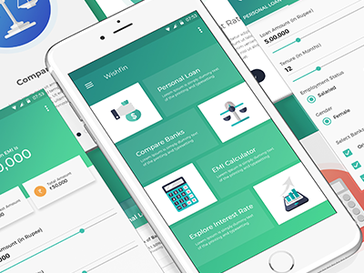 Interest Rate Comparison App app design banking app