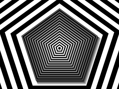 2018 May 16 - Daily Vectors art black and white blend blend tool daily fivebyfive fives pentagon shapes vector