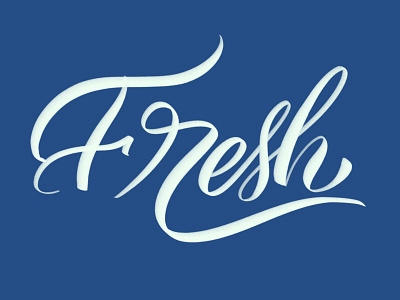 Fresh calligraphy digital calligraphy procreate writing