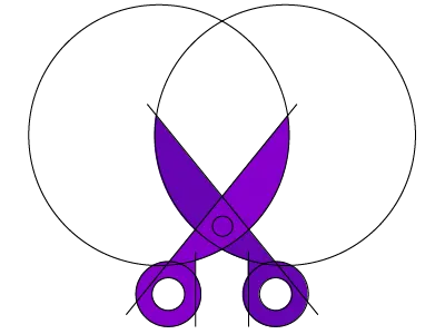 Scissor golden ratio icon icon design scissor icon scissor vector vector