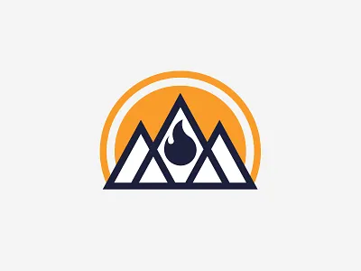 CoachWithSohan logo concept business logo flames logo design logo inspiration minimal design mountains