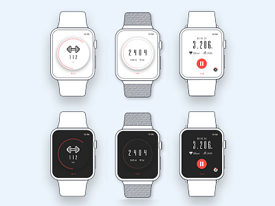 Daily UI Challenge 041 - Fitness Tracker app design apple watch daily ui daily ui challenge fitness tracker graphic design ui ux web design