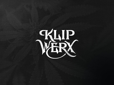 Klip Werx custom hand drawn lettering logotype team typography vintage