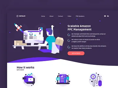 New Home Flat Illustration - DATAbrill flat home illustration interaction landingpage ui ux website