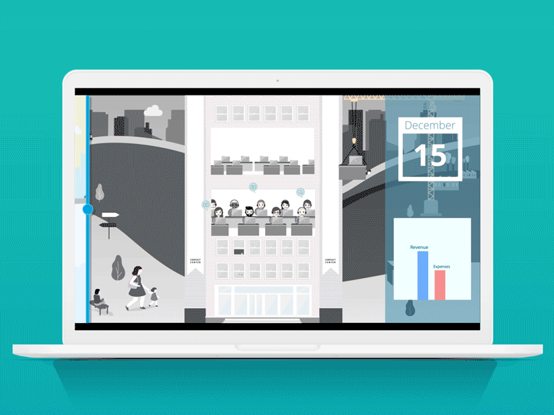 Slider for NICE inContact CXone animation ar augmented reality creative design slider studio ui ux