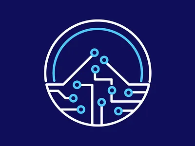 Tech Summit Dribble b2b design blue logo brand branding corporate design healthcare design logo logo design tech technology technology icon