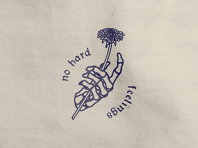 No Hard Feelings flower forgive hand illustration skeleton weed