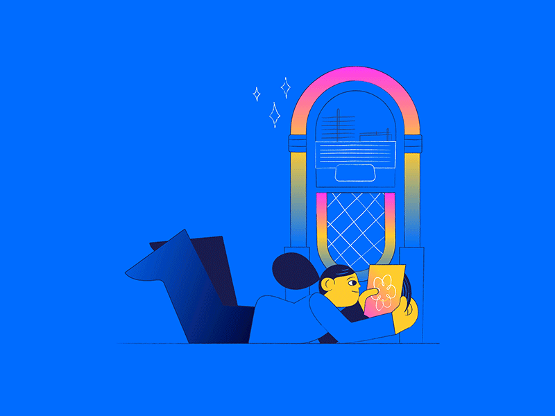 J // 36daysoftype animation character illustration jukebox loop music record subtle type typography vinyl