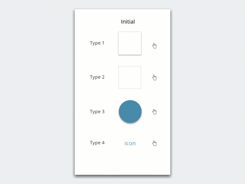Visual Language for Style Guide active animation hover style guide ui