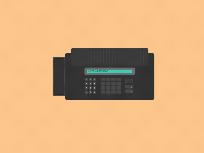 Fax Machine after effects animation design fax fax machine gif illustration retro