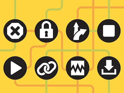 Process Flow Symbols flow icon motif process symbol ui ux