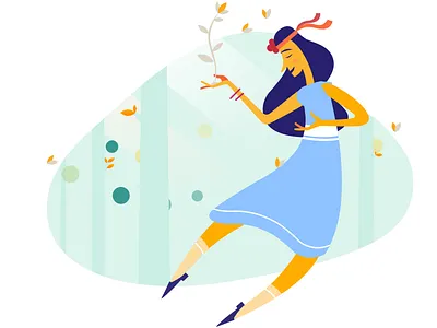 flower girl illustration