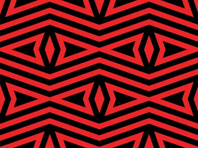 Red + Black Geometric Pattern angles arrows black bold contrast diamonds geometric op art pattern red stripes zigzag