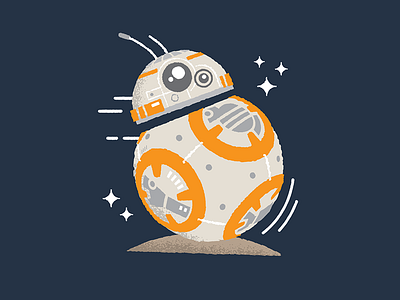 BB-8 Dribbble astromech droid luke skywalker robot star wars x wing