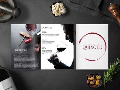 Quixote Catalog Design business business logo distribution food foodie logo miami spain vintage wine wine brand wine logo