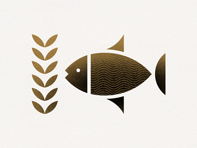 Fish fish lines print shapes