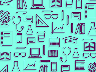 Education Icons brand flat icon shape stylized vector