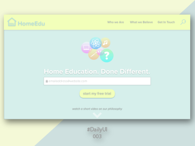 HomeEdu 003 dailyui