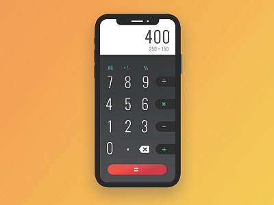 Daily UI #004 004 claculator daily ui design iphone user interface