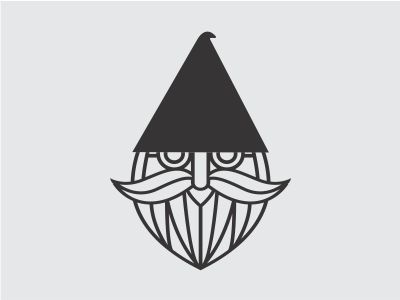 Monoline Wizard Logo Icon ability art beard design eye face fantasy flat head icon identity line logo magic magician mascot monoline spell witch wizard