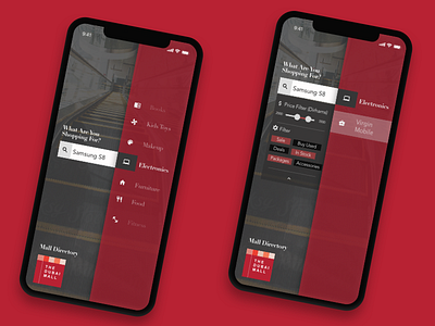 Dubai Mall Shop Directory design dubai fashion ios iphone x mobile navigation shopping tech ui ux