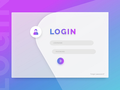 Login gradients interface landing page login modern ui ux web design