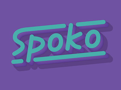 Spoko custom lettering spoko typography