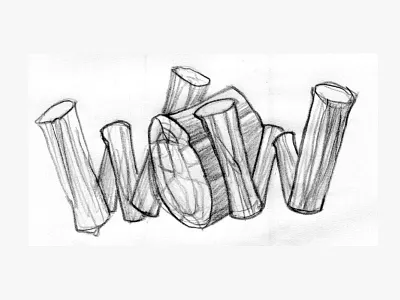 Wow Art Work - artwork concept logo sketch
