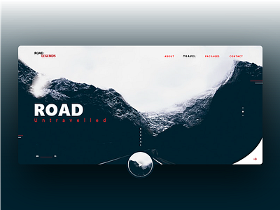 Road Untravelled design flatdesign landingpage mountains roads travel ui uidesign userinterface ux uxdesign webdesign