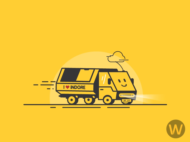 I love Indore 2d after effects animation flat design india indore motion graphics swatch bharat truck