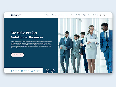 Creative Agency banner corporate corporate site creative designer99studio digital agency free psd homepage ui ux web